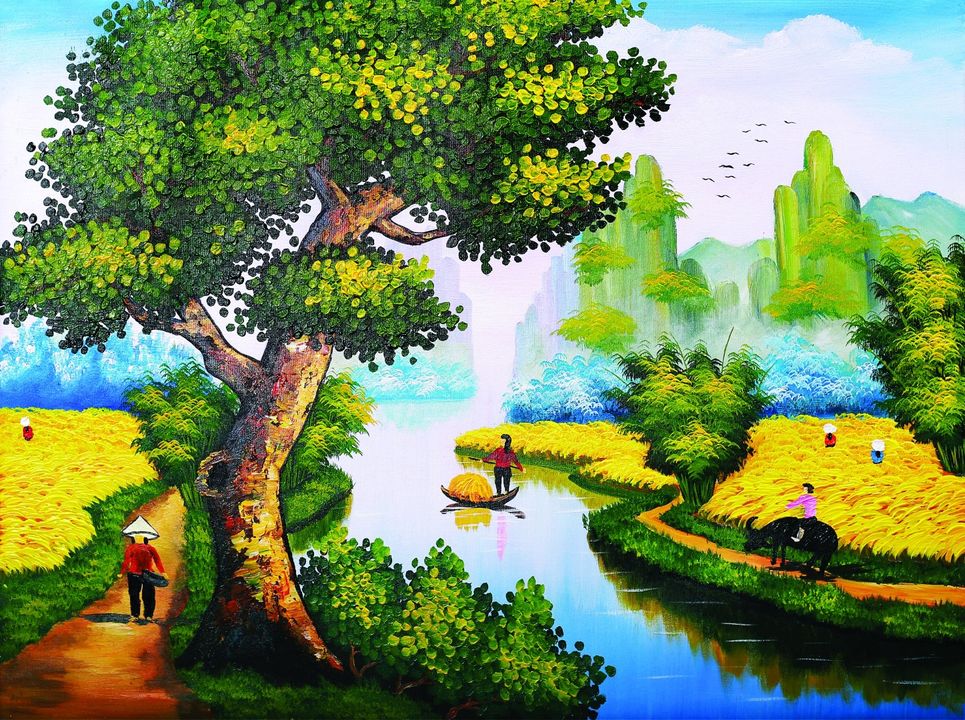 rem cuon in tranh dep 9