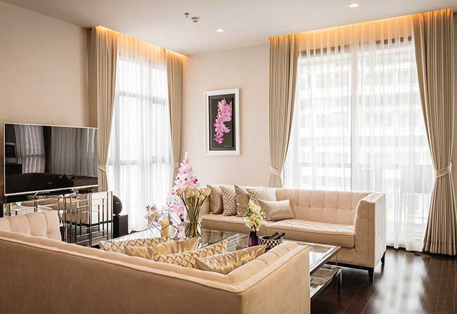 Thi công rèm phòng khách đẹp và uy tín tại Thái Nguyên