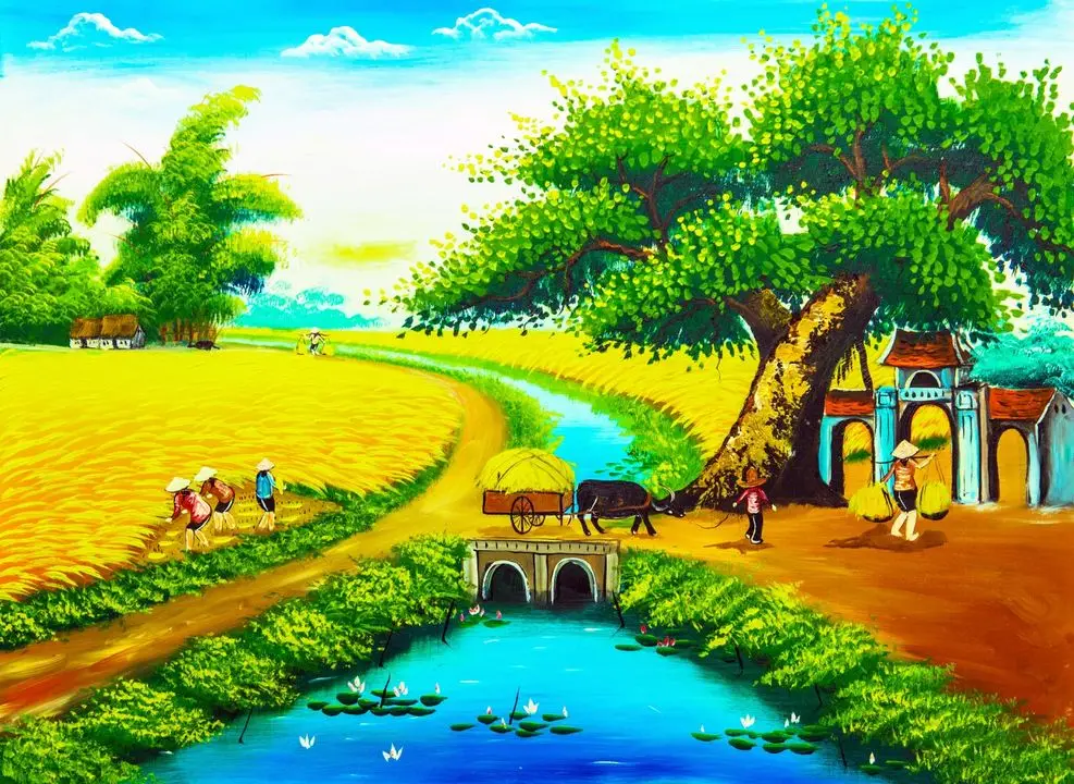 top 30 mau rem cuon in tranh theo phong cach dong que duoc yeu thich 688de2305afa0