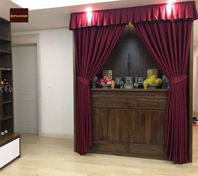 Rèm bàn thờ bằng vải Rèm bàn thờ bằng vải
